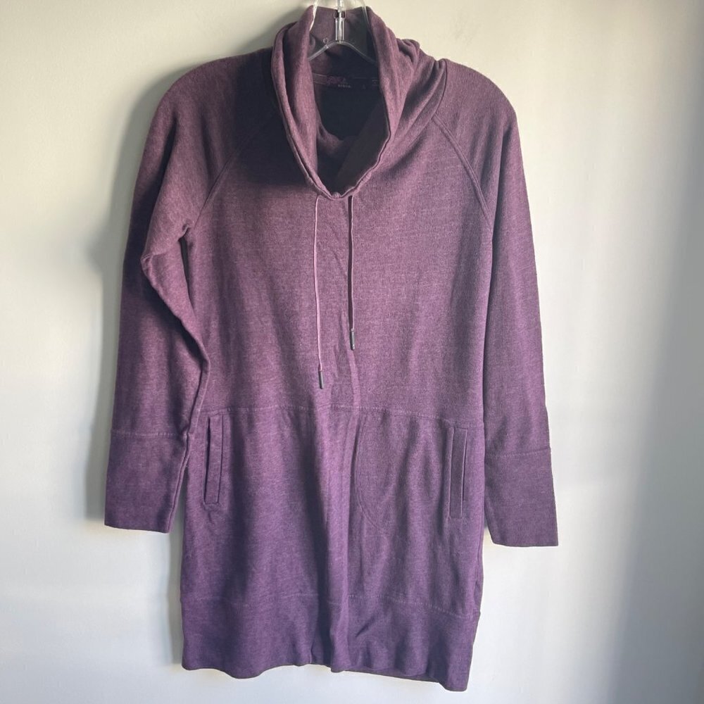 Prana Size S Purple Organic Masina Turtleneck Knit Dress